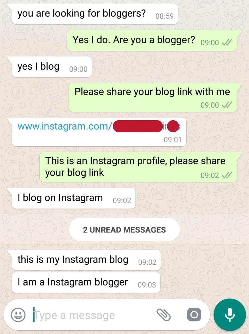 Instagram and blog