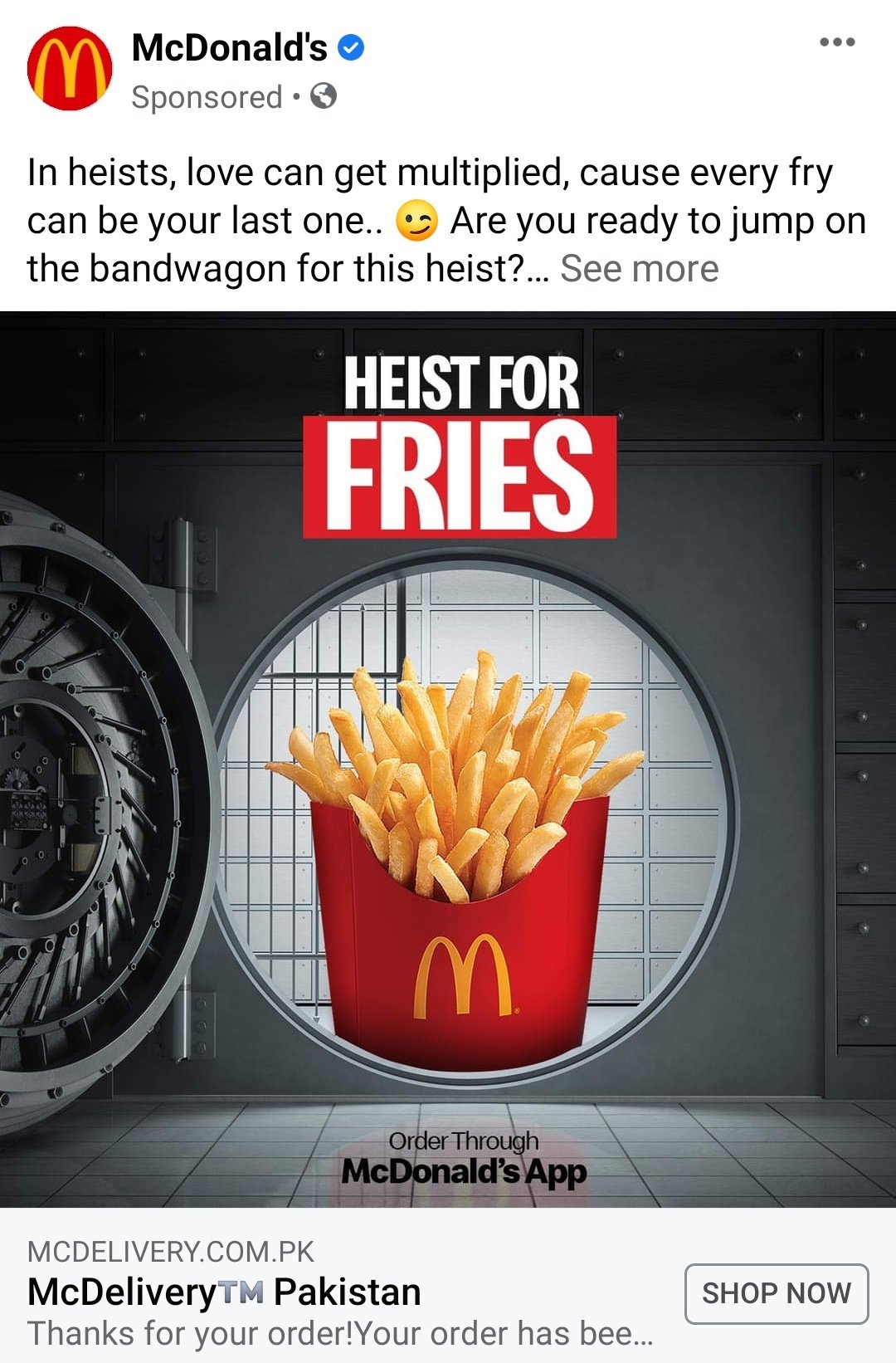 brands mcdonalds money heist